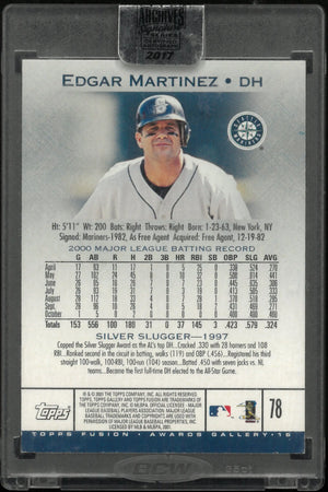 2017 Topps Archives Signature Series Topps Fusion Auto Edgar Martinez /2 