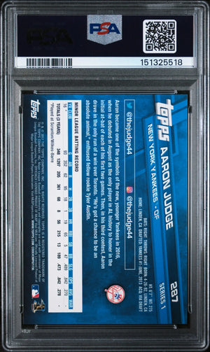 2017 Topps Baseball Rookie Aaron Judge RC PSA 9 