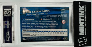 2017 Topps Baseball Rookie Aaron Judge RC PSA 9 Catching 