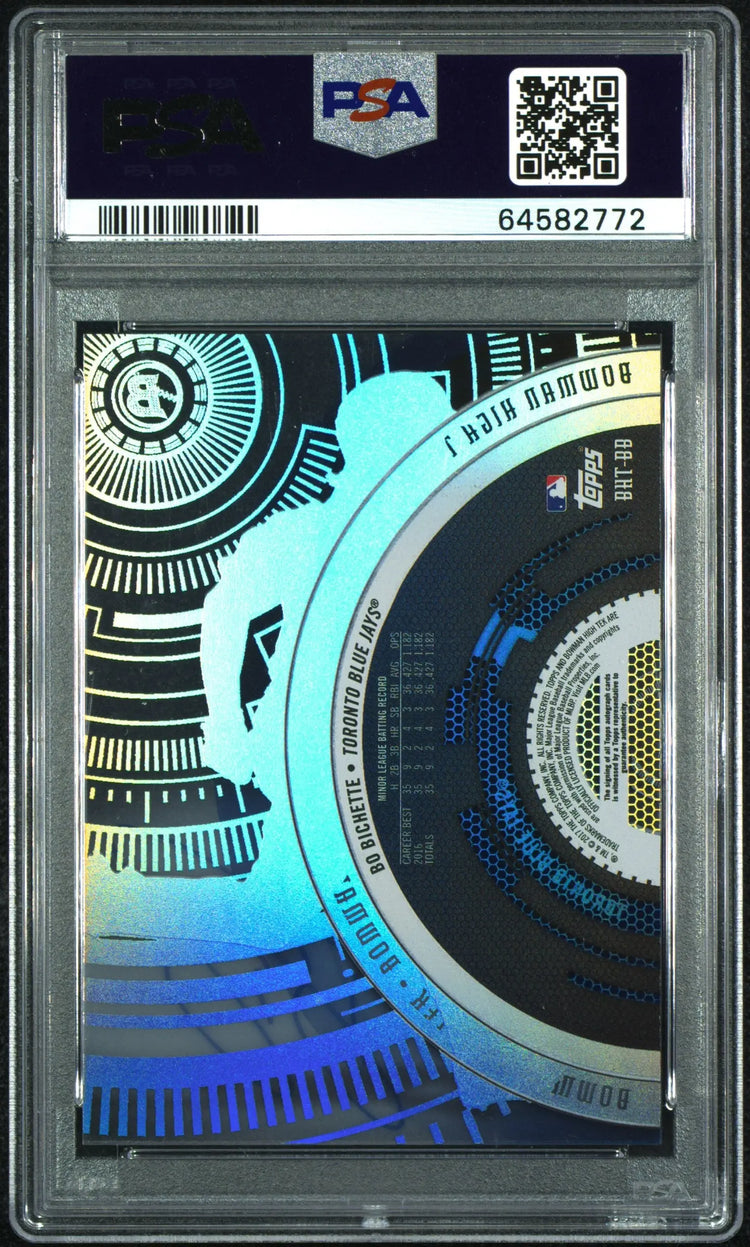 2017 Topps Bowman High Tek Autograph Bo Bichette Auto PSA 9 