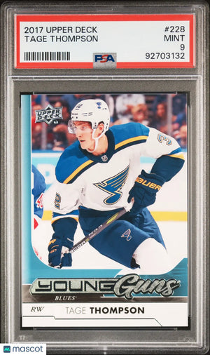 2017 Upper Deck Tage Thompson Young Guns RC Rookie  #228 PSA 9 