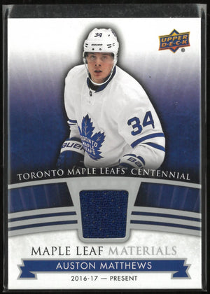 2017 Upper Deck Toronto Maple Leafs Centennial Rookie Materials Auston Matthews 