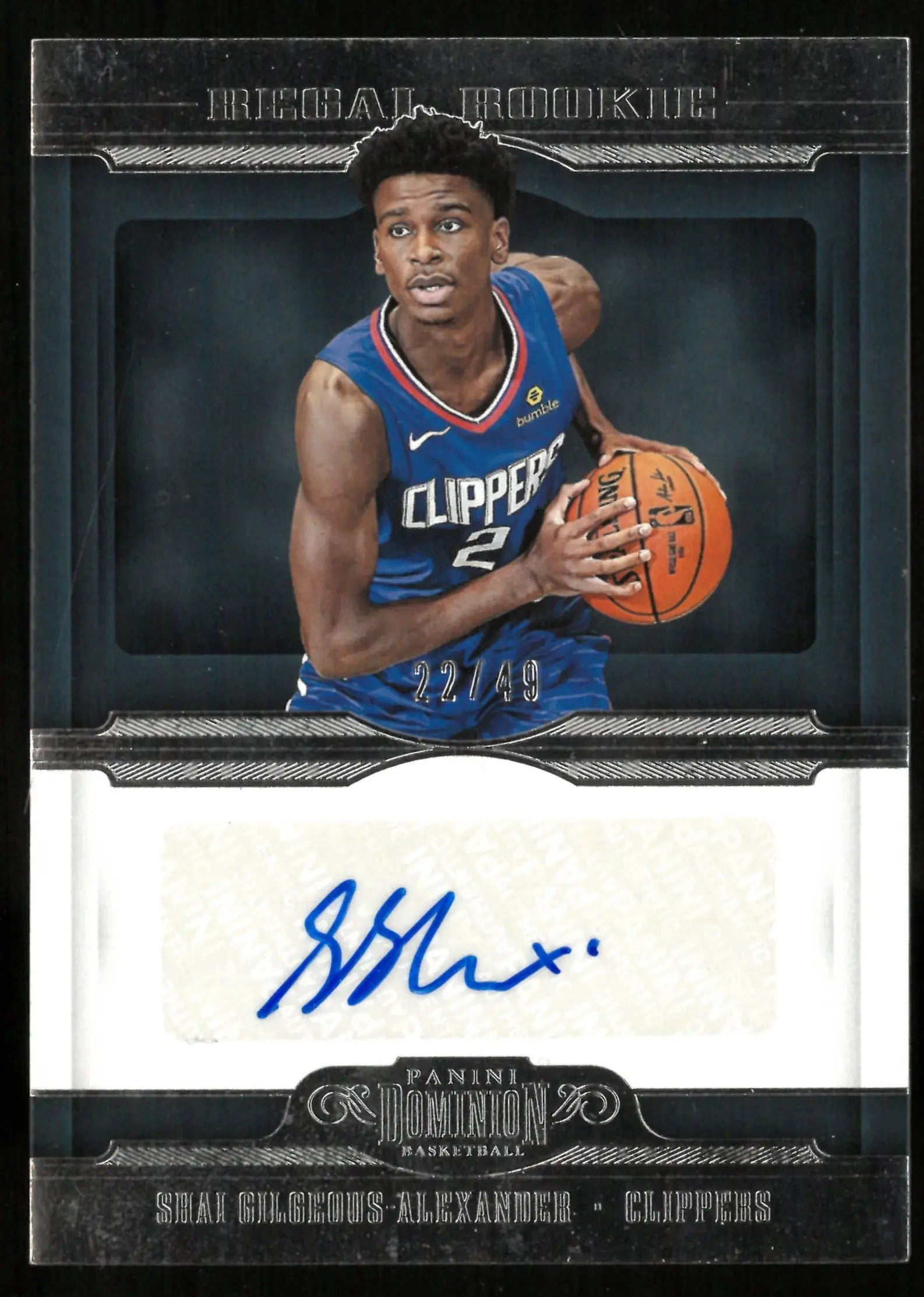 2018-19 Donruss Basketball Shai Gilgeous-Alexander SGA RC Rookie Auto /49 