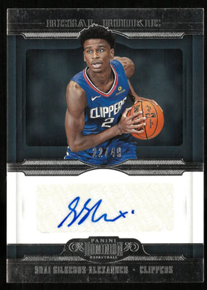2018-19 Donruss Basketball Shai Gilgeous-Alexander SGA RC Rookie Auto /49 