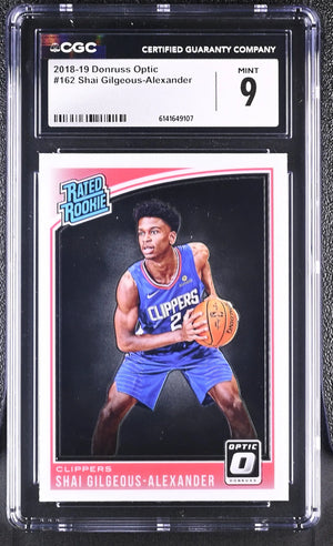 2018-19 Donruss Optic Rated Rookie Shai Gilgeous-Alexander RC CGC 9 