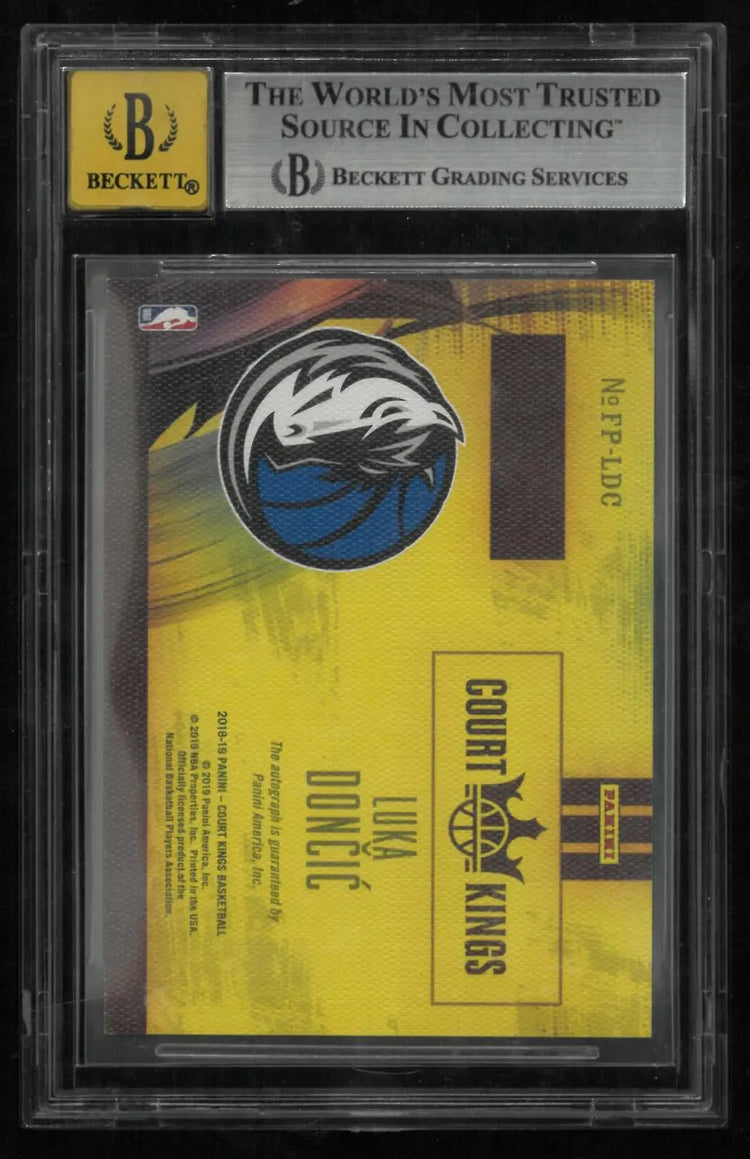 2018-19 Panini Court Kings Rookie Autograph Luka Doncic Fresh Paint RC BGS 9 