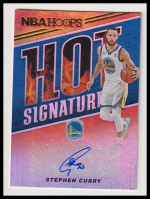 2018-19 Panini Hopps Hot Signatures Autograph Stephen Curry Auto 