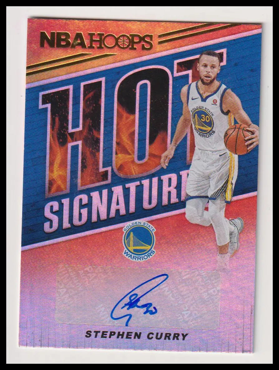 2018-19 Panini Hopps Hot Signatures Autograph Stephen Curry Auto 