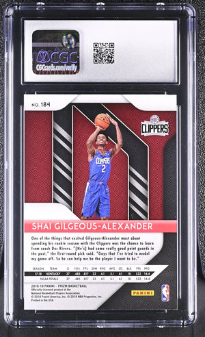 2018-19 Panini Prizm Rookie Shai Gilgeous-Alexander RC CGC 9 