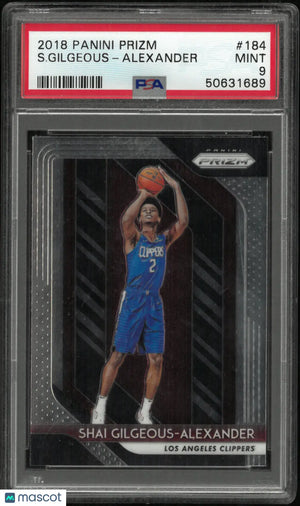 2018-19 Panini Prizm Rookie Shai Gilgeous-Alexander #184 PSA 9 