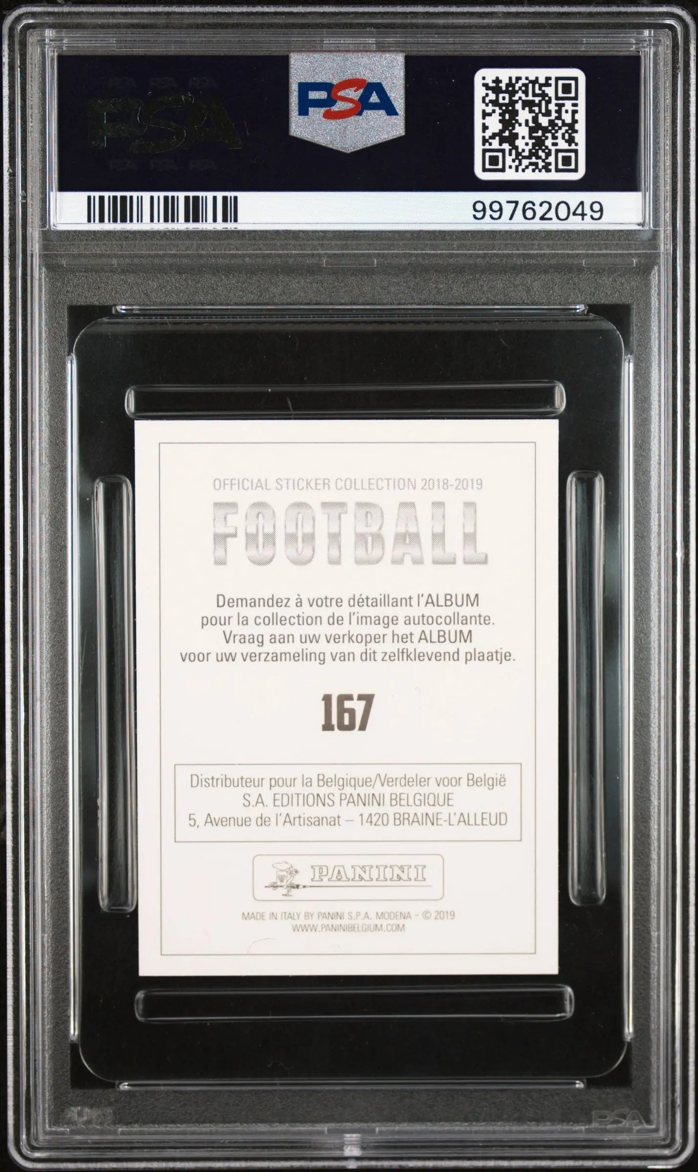 2018-19 Panini Pro League Belgium Rookie Sticker Jonathan David #167 PSA 10 