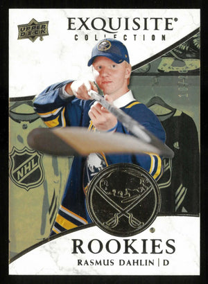 2018-19 UD Exquisite Collection Rookies Rasmus Dahlin RC Gold Spectrum /26 
