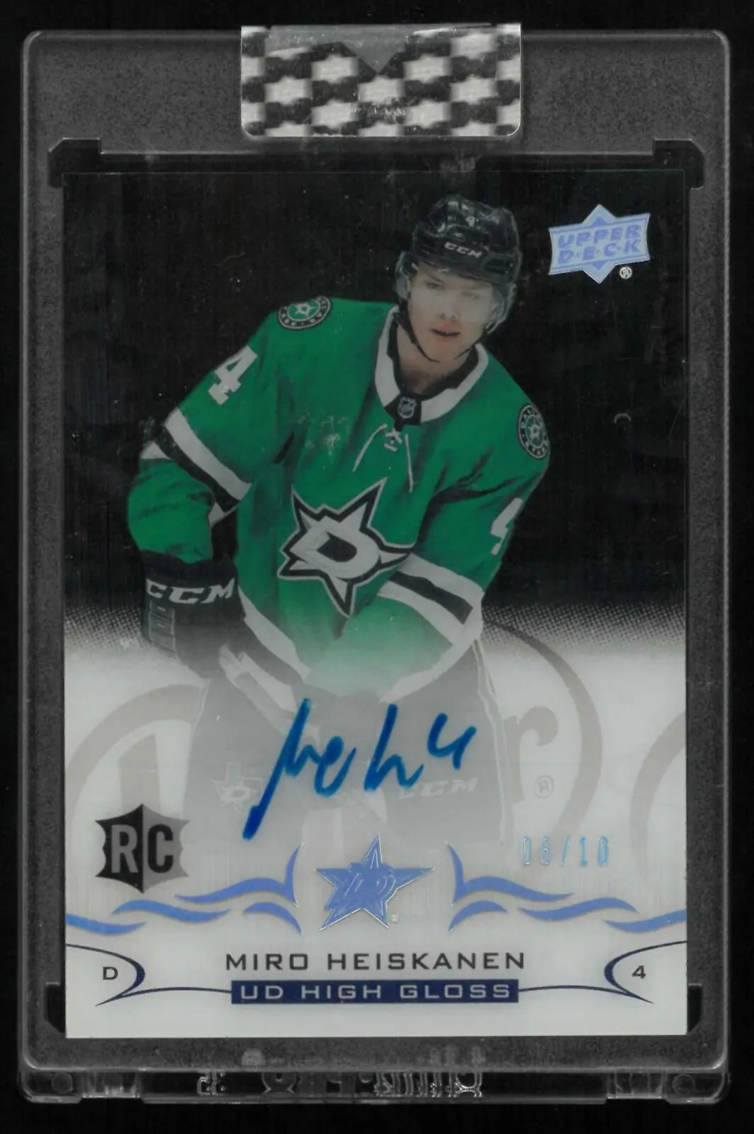 2018-19 Upper Deck Clear Cut Rookie Autograph Miro Heskanen Auto High Gloss /10 