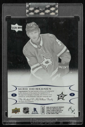 2018-19 Upper Deck Clear Cut Rookie Autograph Miro Heskanen Auto High Gloss /10 