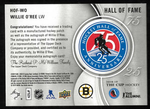 2018-19 Upper Deck The Cup Hall of Fame 75 Anniversary Auto Patch Mike Bossy 