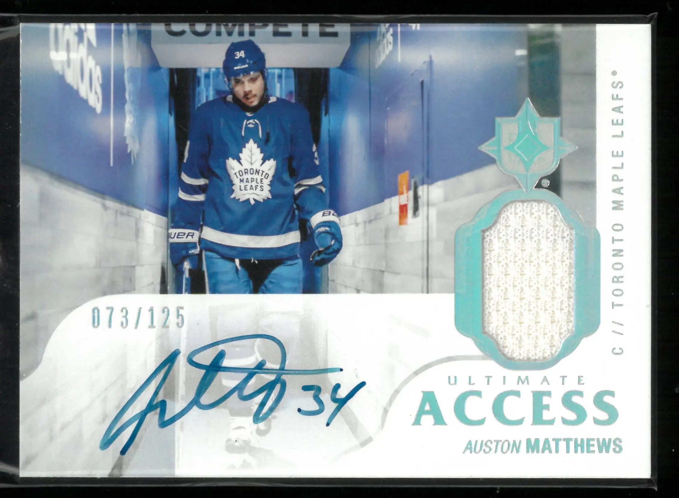 2018-19 Upper Deck Ultimate Access Autograph Patch Auston Matthews Auto /125 