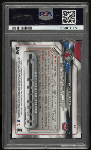 2018 Bowman Rookie Shohei Ohtani RC PSA 9 (A) 