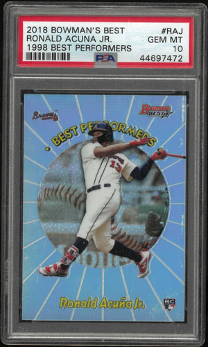 2018 Bowman's Best 1998 Best Performers Rookie Ronald Acuna Jr. RC PSA 10 