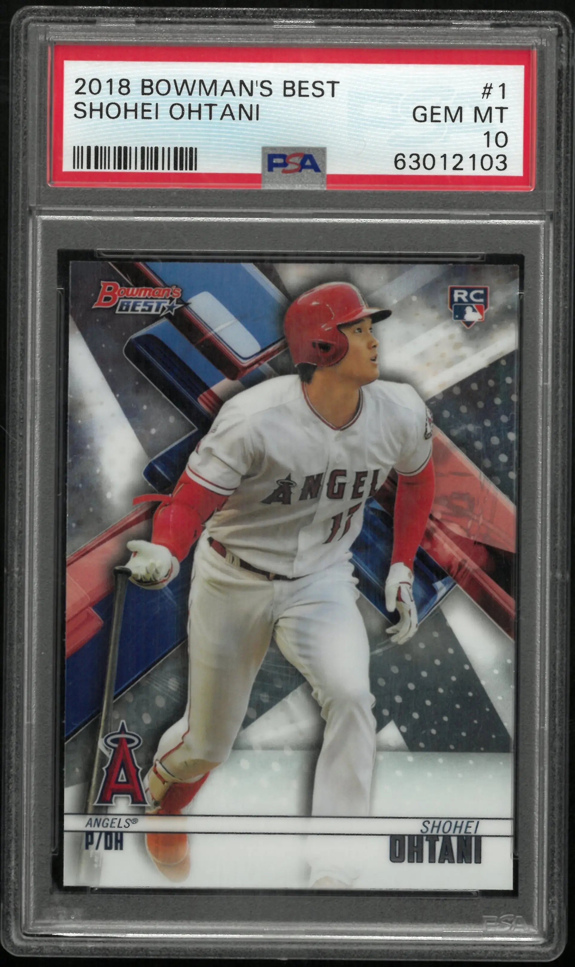 2018 Bowman's Best Shohei Ohtani  RC Rookie #1 PSA 10 