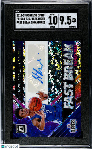 2018 Donruss  Fast Break Shai Gilgeous-Alexander Auto Rookie RC SGC 9.5 Auto 10 