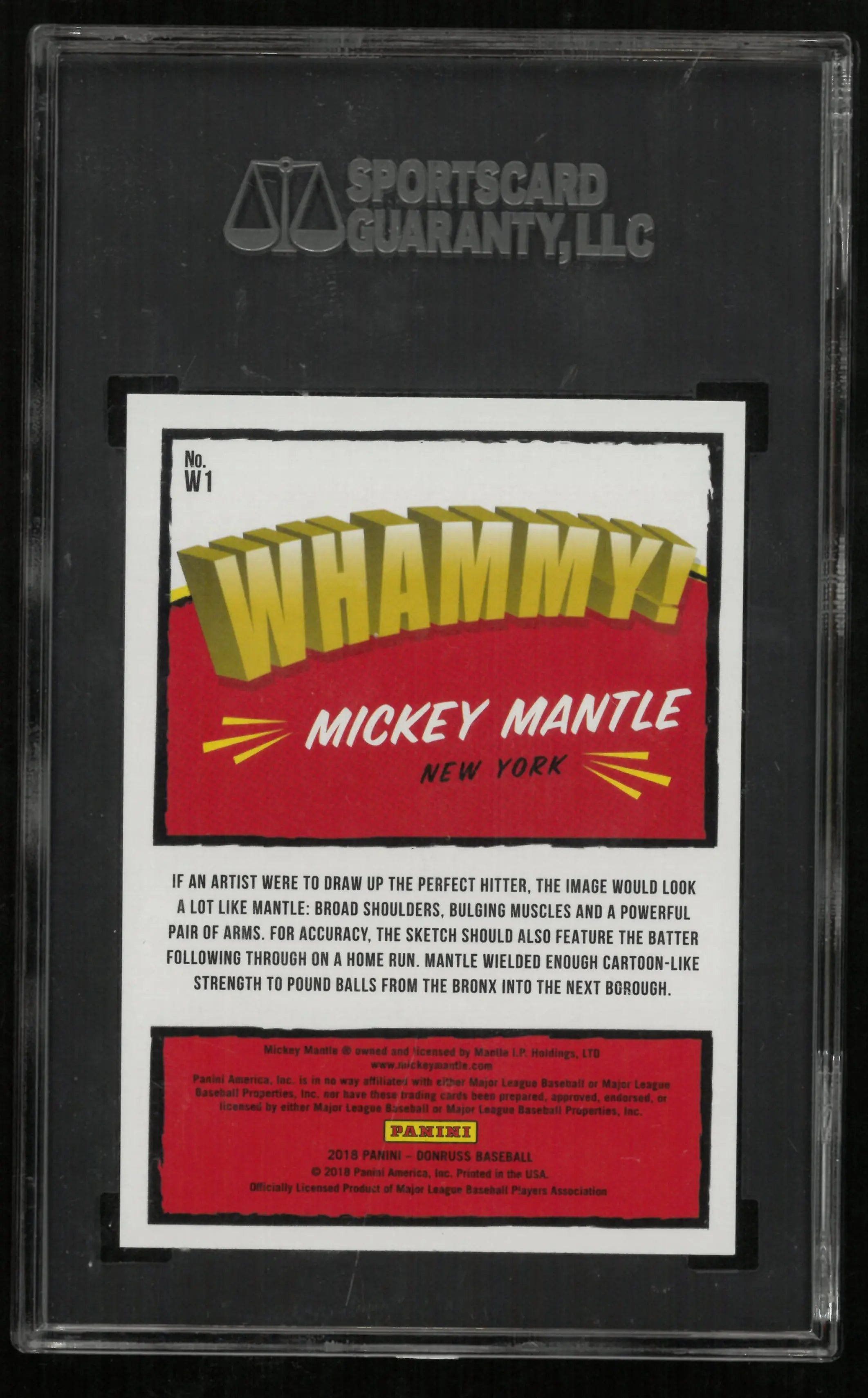 2018 Donruss Mickey Mantle #W1 Whammy! SGC 9 