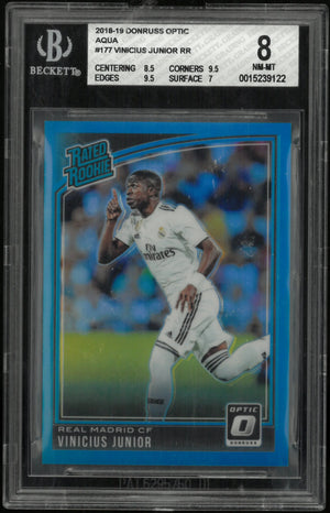2018 Donruss Optic Aqua Vinicius Junior Rated Rookie RC BGS 8 /149 