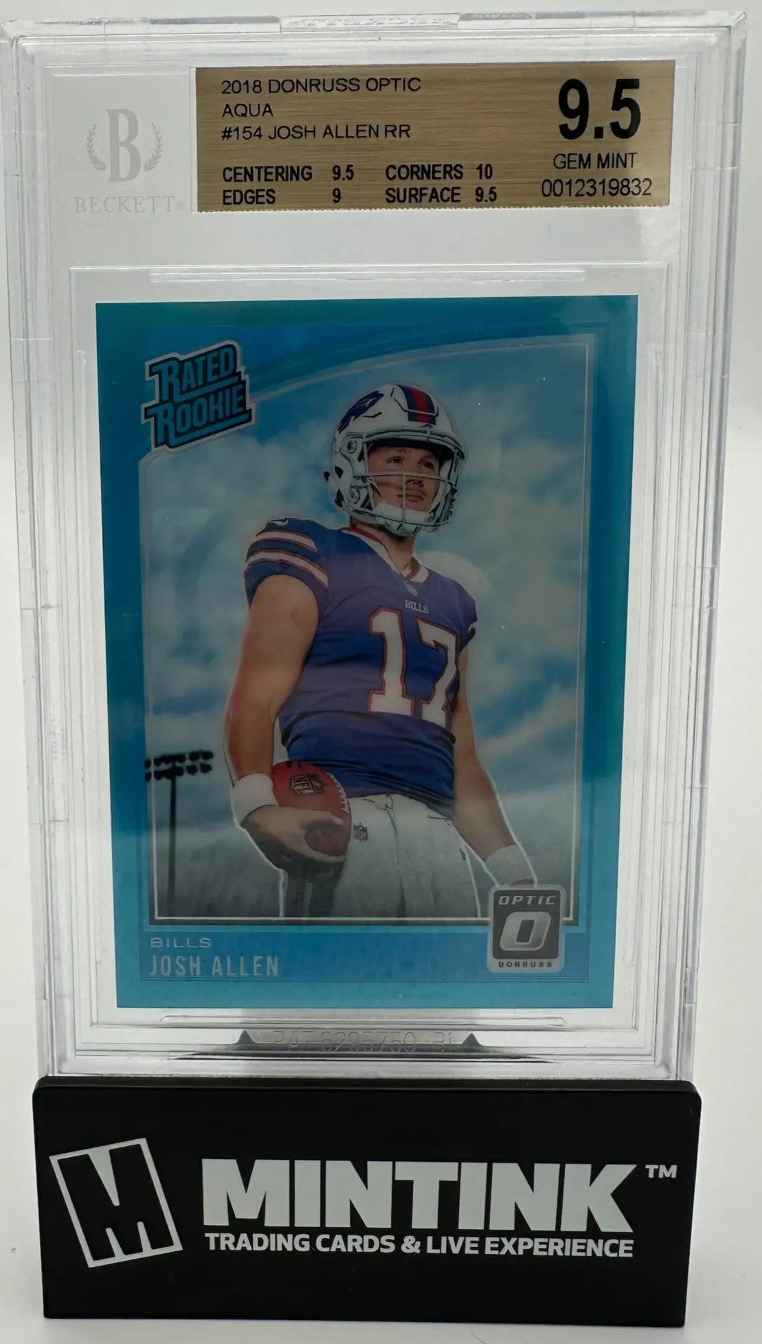 2018 Donruss Optic Rated Rookie Josh Allen Aqua /299 RC BGS 9.5 