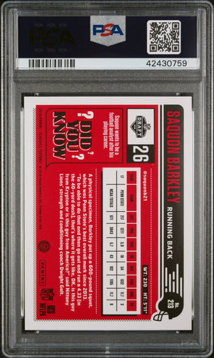 2018 Panini Classics Football Saquon Barkley RC Rookie Red Back PSA 10 /299 