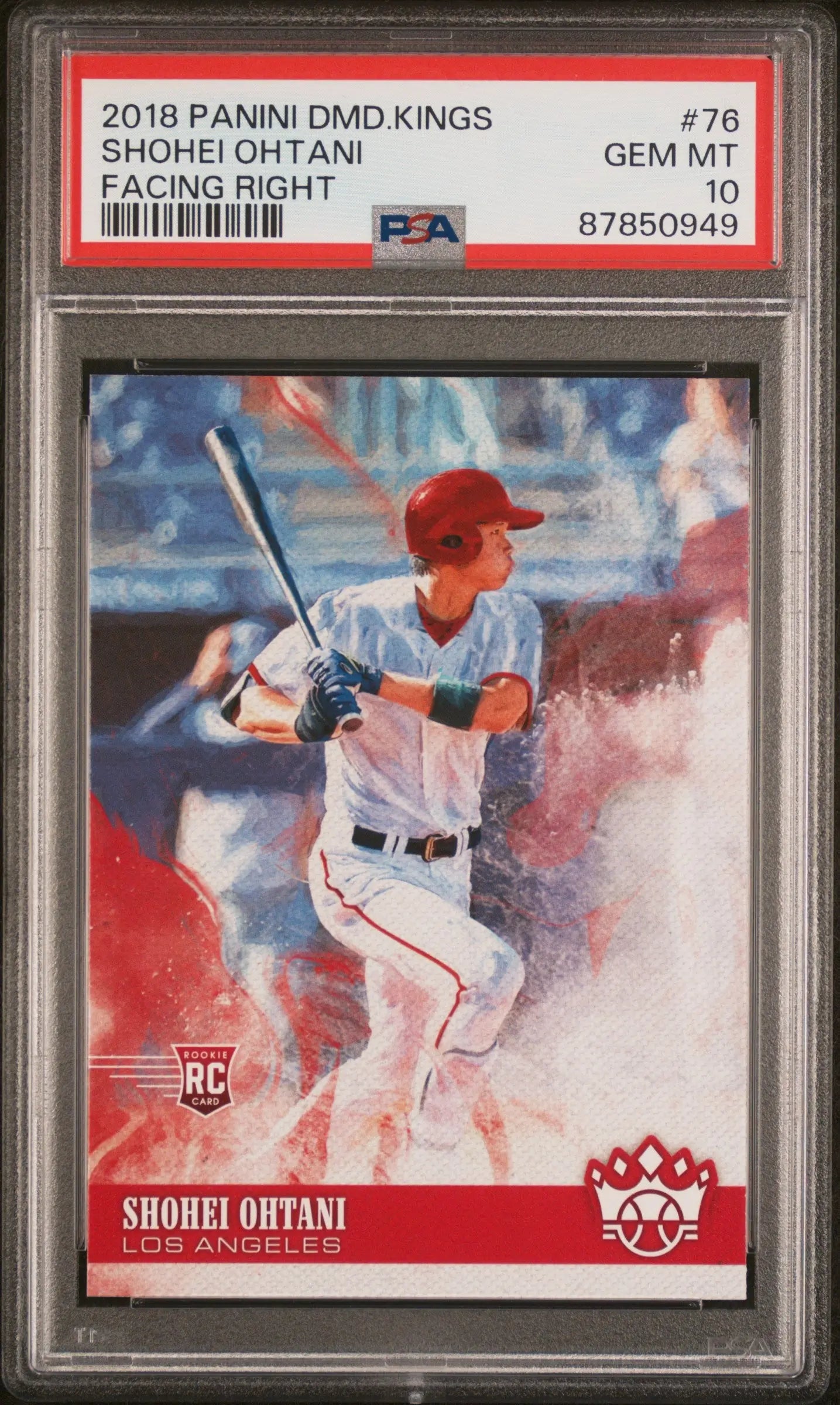 2018 Panini Diamond Kings Rookie Shohei Ohtani Facing Right RC PSA 10 