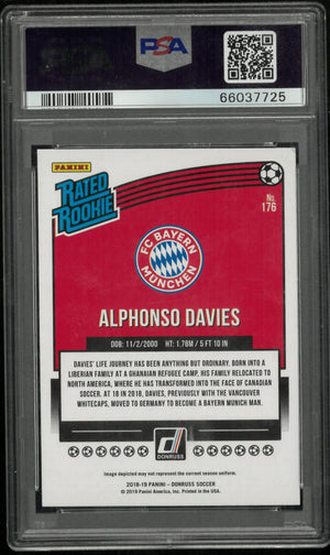 2018 Panini Donruss Alphonso Davies #176 Press Proof Red PSA 9 