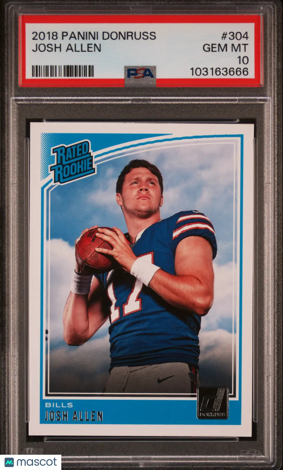 2018 Panini Donruss Football Josh Allen Rated Rookie #304 PSA 10 