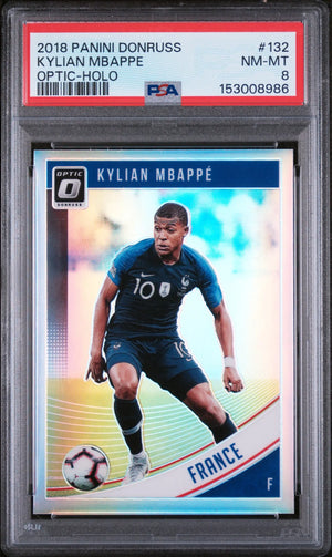 2018 Panini Donruss Kylian Mbappe Optic-Holo PSA 8 