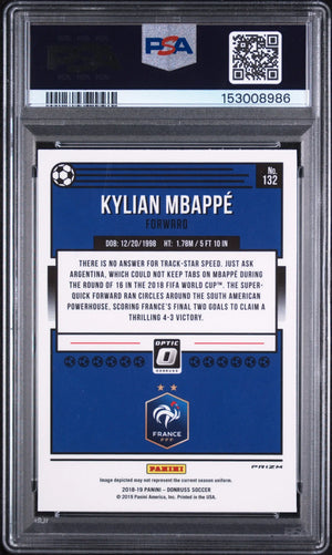 2018 Panini Donruss Kylian Mbappe Optic-Holo PSA 8 