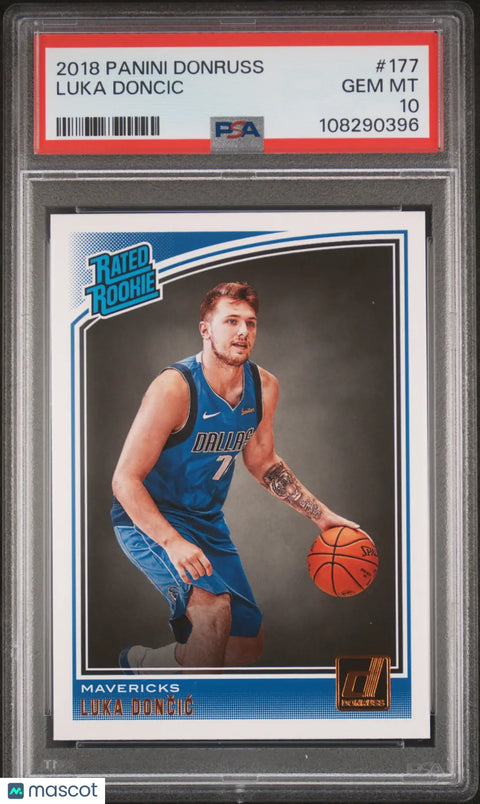 2018 Panini Donruss Luka Doncic Rated Rookie #177 PSA 10