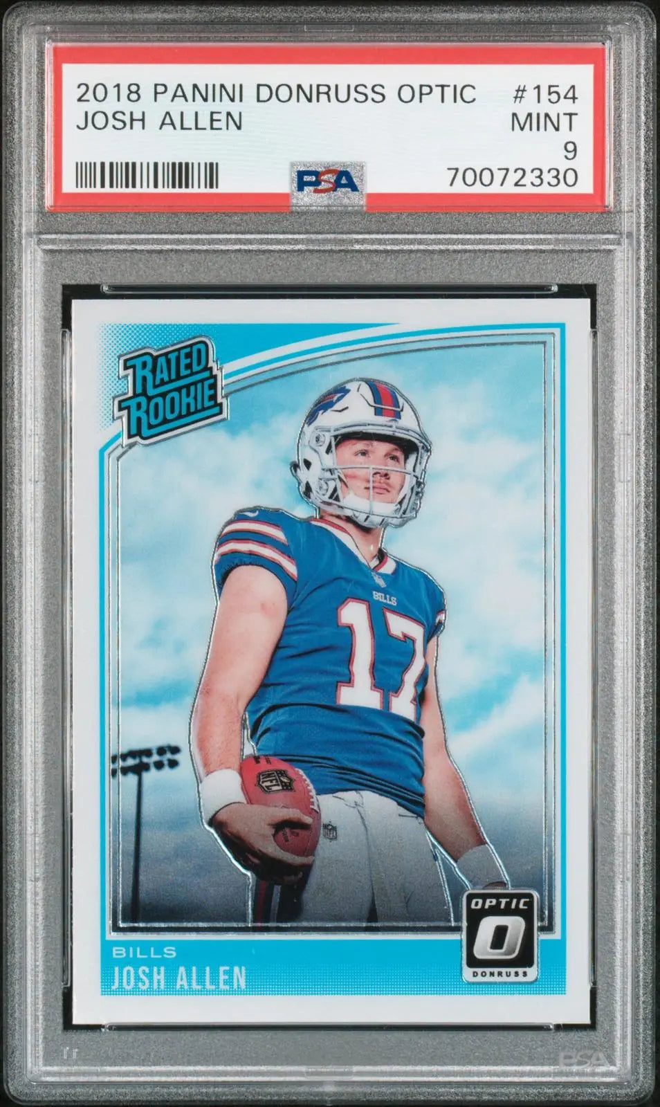 2018 Panini Donruss Optic Rated Rookie Josh Allen RC PSA 9 