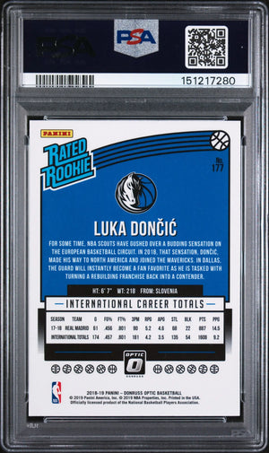 2018 Panini Donruss Optic Rated Rookie Luka Doncic RC PSA 9 