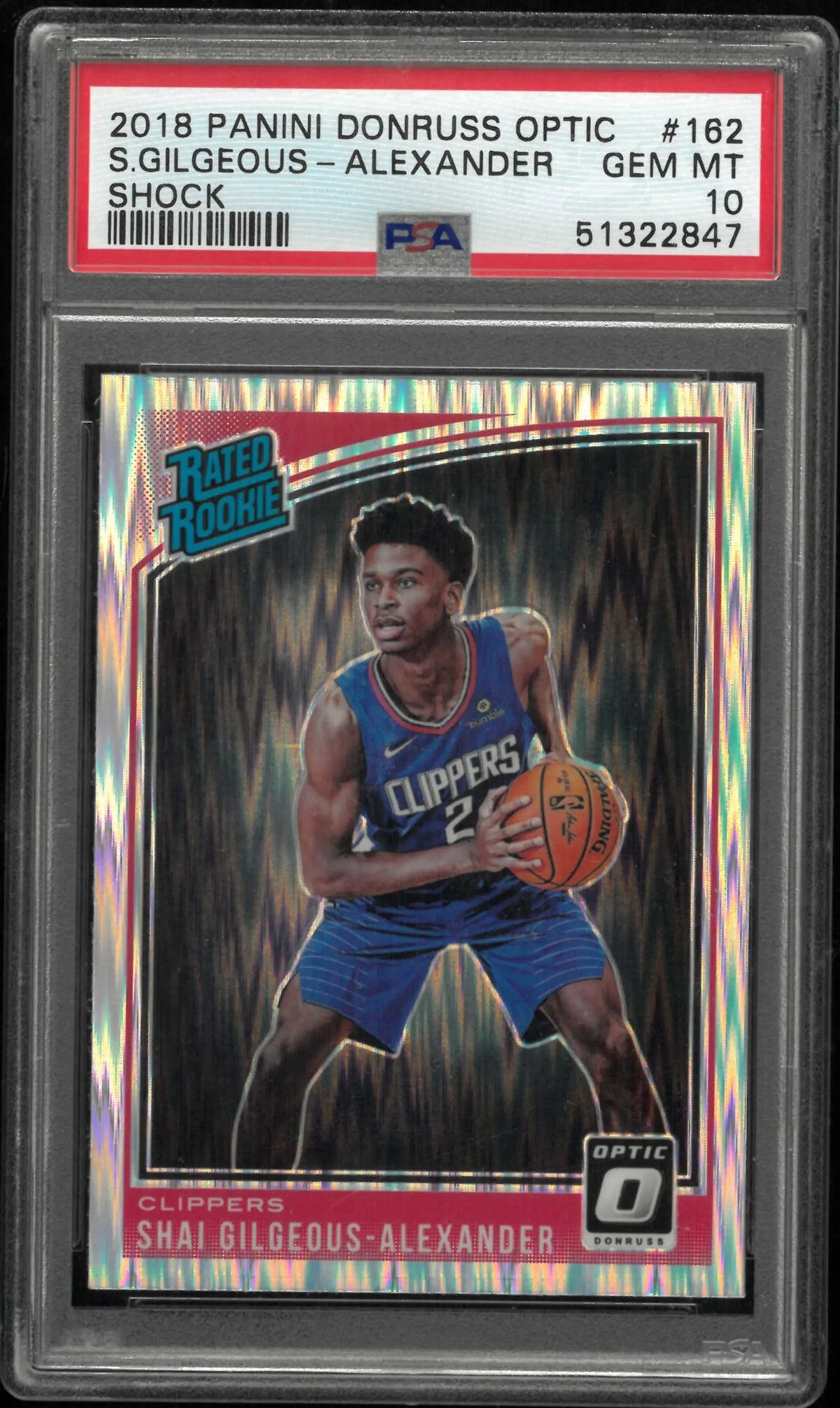 2018 Panini Donruss Optic Rookie Shai Gilgeous-Alexander Shock RC PSA 10 