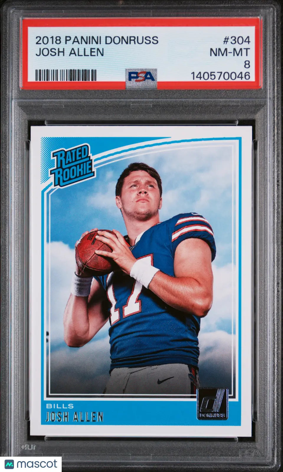 2018 Panini Donruss Rated Rookie Josh Allen RC PSA 8 
