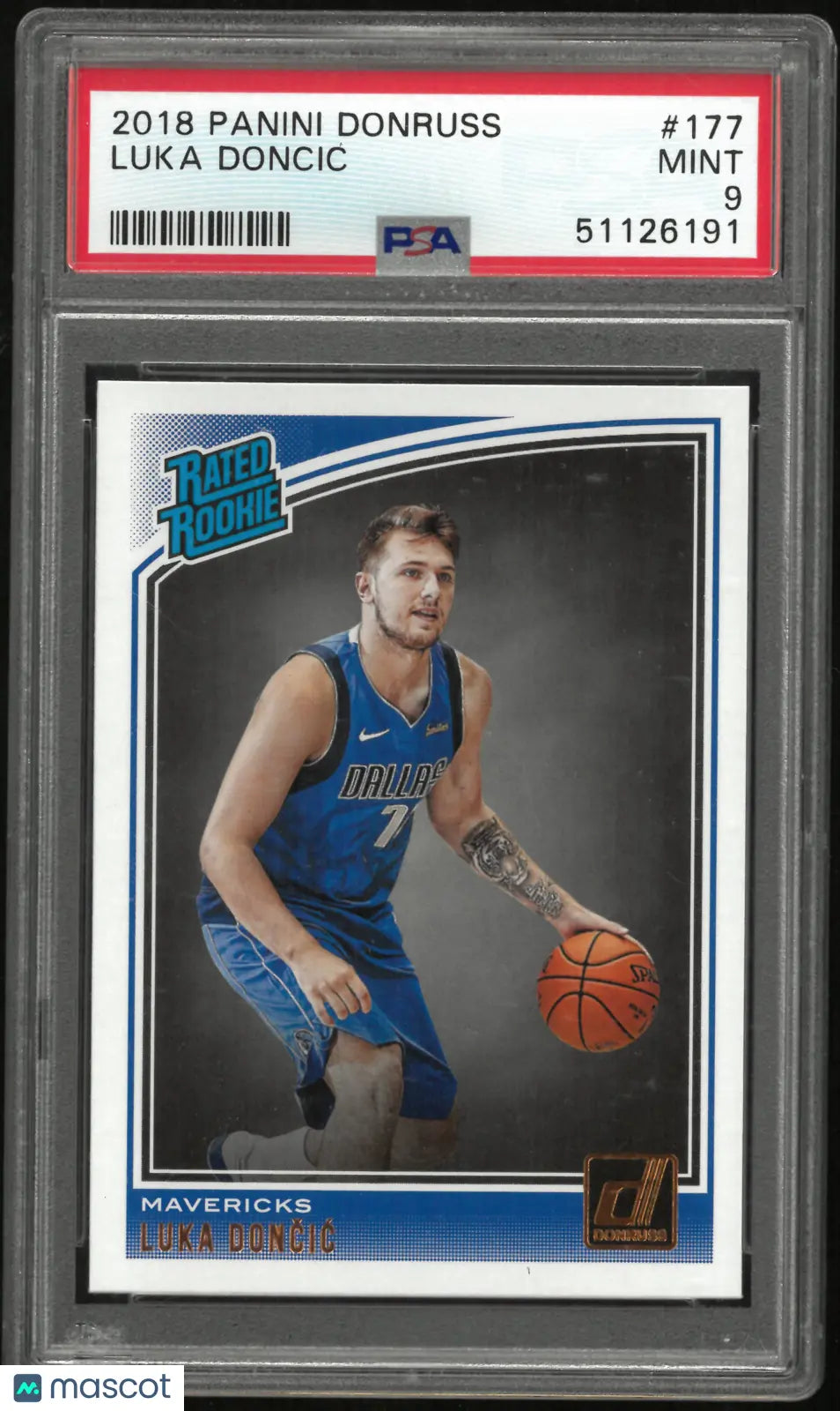 2018 Panini Donruss Rated Rookie Luka Doncic RC PSA 9 