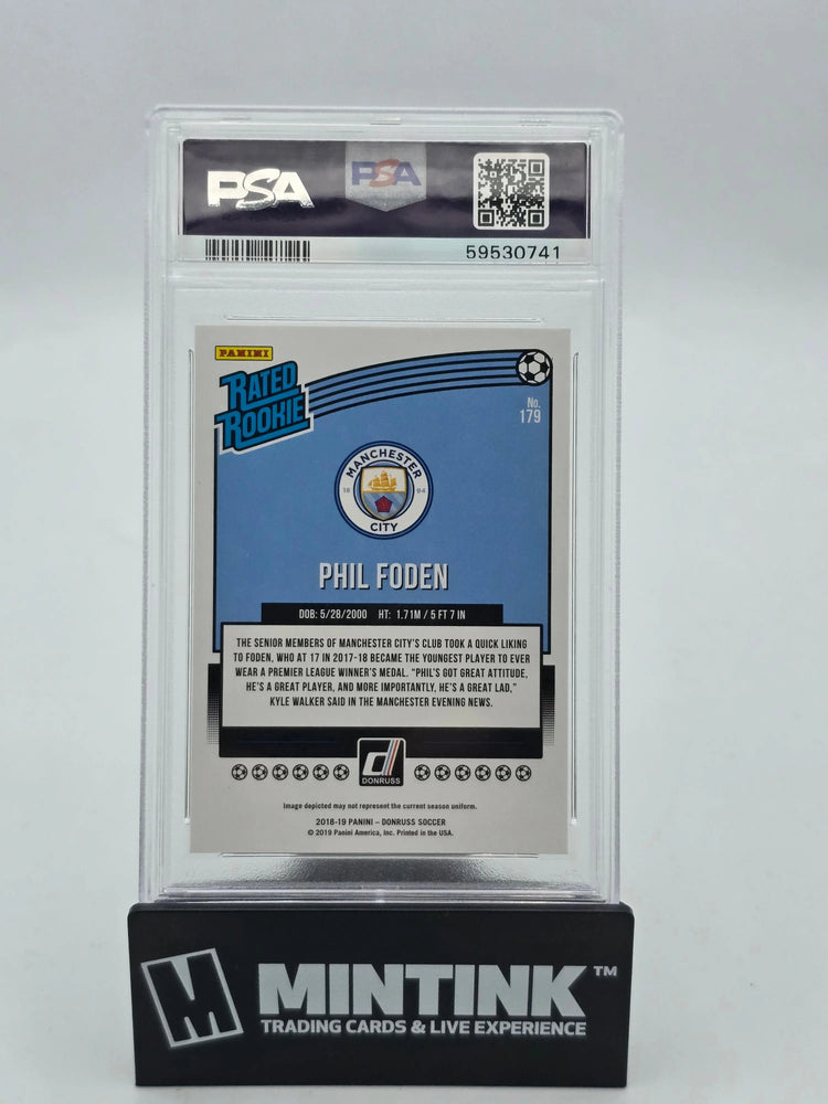 2018 Panini Donruss Soccer Phil Foden Rated Rookie PSA 10 