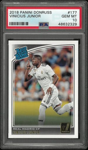 2018 Panini Donruss Soccer Vinicius Junior Rated Rookie RC #177 PSA 10 