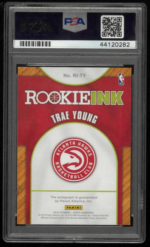 2018 Panini Hoops Rookie Ink Autograph Trae Young Auto RC PSA 9 