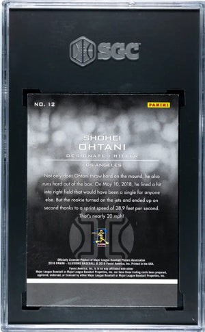 2018 Panini Illusions Rookie Shohei Ohtani #12 SGC 9 
