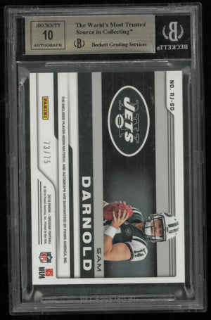 2018 Panini Obsidian Rookie Patch Autograph Sam Darnold Auto /75 RC BGS 9.5 