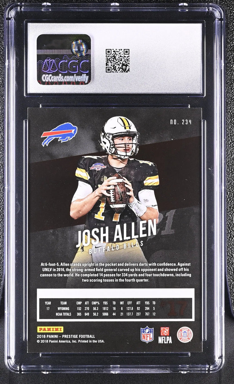 2018 Panini Prestige Rookie Josh Allen RC CGC 10 