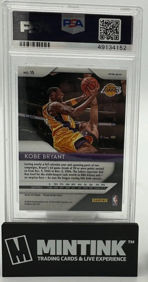 2018 Panini Prizm Kobe Bryant Silver PSA 10 