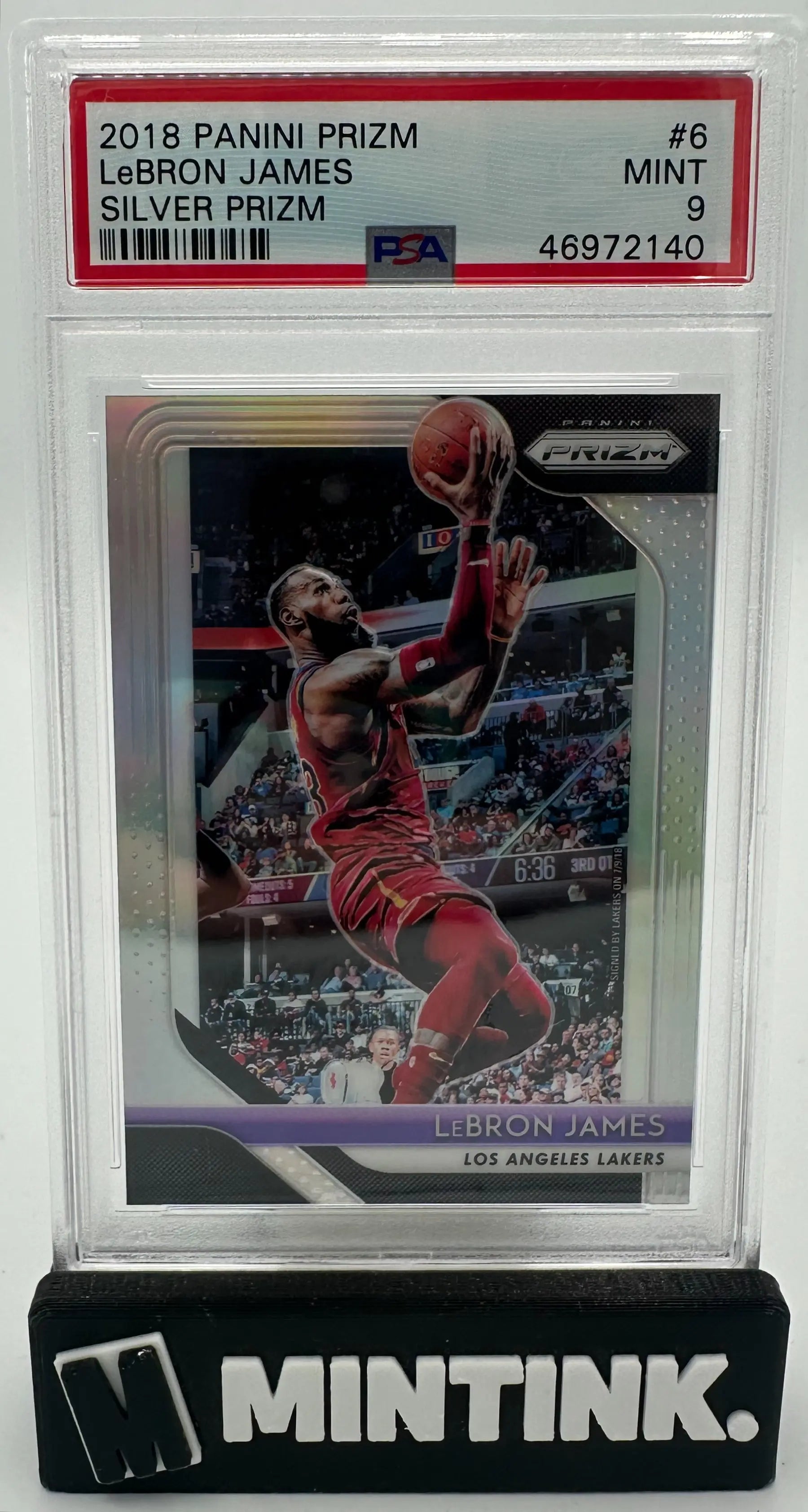 2018 Panini Prizm LeBron James Silver PSA 9 