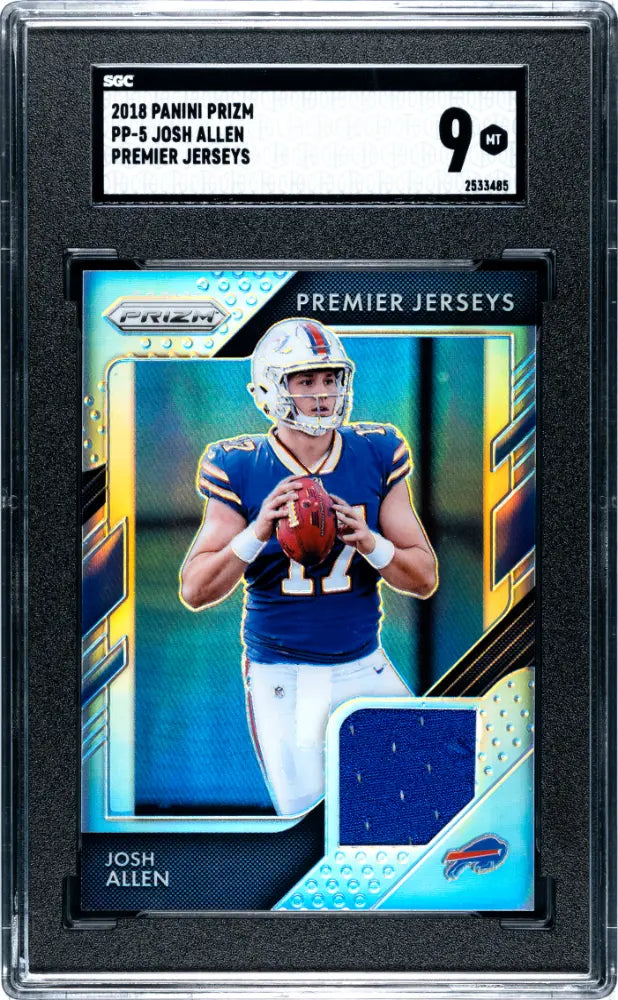 2018 Panini Prizm Premier Jerseys Patch Josh Allen SGC 9 