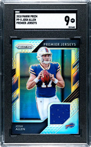 2018 Panini Prizm Premier Jerseys Patch Josh Allen SGC 9 