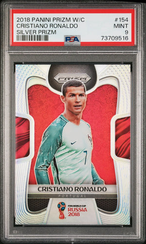 2018 Panini Prizm World Cup Cristiano Ronaldo Silver PSA 9 